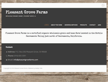 Tablet Screenshot of pleasantgrovefarms.com